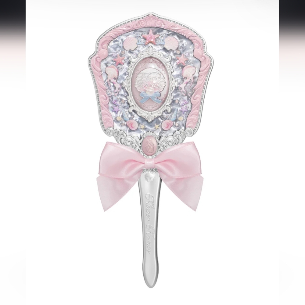 Flower Knows Shell's Jewel Hand Mirror Pink Seashell
